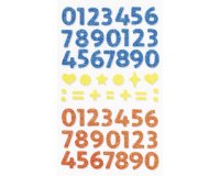 Sticker pailleté en caoutchouc mousse NUMBERS