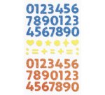 Sticker pailleté en caoutchouc mousse NUMBERS
