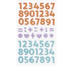 Sticker pailleté en caoutchouc mousse NUMBERS