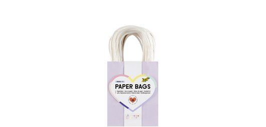 Sac en papier PASTEL, taille: M, assorti