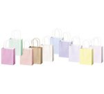 Sac en papier PASTEL, taille: L, assorti