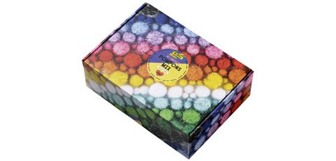 Mélange de pompons GLITTER Jumbobox, 300 g, assorti