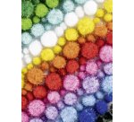 Mélange de pompons GLITTER Jumbobox, 300 g, assorti