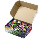 Mélange de pompons GLITTER Jumbobox, 300 g, assorti