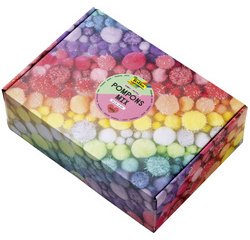 Mélange de pompons PASTEL Jumbobox, 300 g, assorti