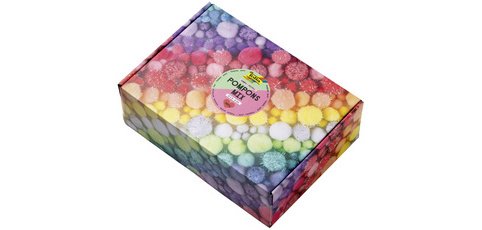 Mélange de pompons PASTEL Jumbobox, 300 g, assorti