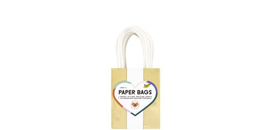 Glittering paper bag, size: M