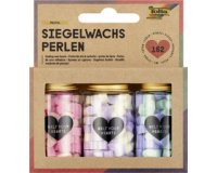 Perles de cire PASTEL, 3 boîtes, couleurs assorties