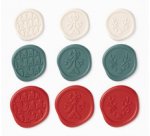 Sceau autocollant CHRISTMAS tailles/couleurs assorties