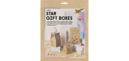 Set de boîtes-cadeaux 'Star gift boxes', papier kraft
