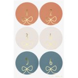 Stickers pour calendrier de l'Avent 'ROUND BOWS'