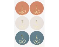Stickers voor de adventskalender 'ROUND BOWS'