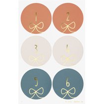 Stickers pour calendrier de l'Avent 'STARS GOLD'