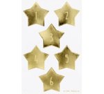 Stickers pour calendrier de l'Avent 'STARS GOLD'