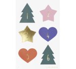 Stickers pour calendrier de l'Avent 'STARS GOLD'