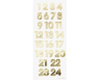 Stickers pour calendrier de l'Avent 'NUMBERS GOLD'