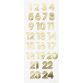 Stickers pour calendrier de l'Avent 'NUMBERS GOLD'
