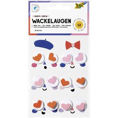 Oeil vacillant HEARTS, taille: L, autocollant