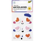 Oeil vacillant HEARTS, taille: M, autocollant