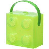 Lunchbox met handvat, transparant groen