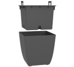 poétic Bac à plantes BASALT Diva, carré, 435 mm, anthracite