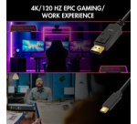 Câble de connexion USB-C - DisplayPort, 1,8 m, noir