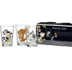 Verre ANIMAUX DE LA FERME, set de 3