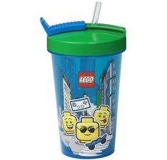 Gobelet avec paille ICONIC BOY, 0,5 litre