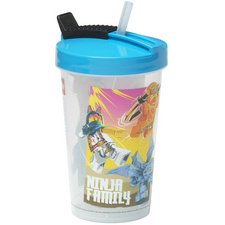 Gobelet avec paille NINJAGO, 0,5 litre