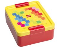 Lunchbox BRICK PATTERN, geel