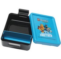 Boterhamdoos LUNCH BOX NINJAGO, blauw/zwart