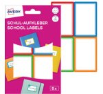 AVERY Étiquette pour livre, papier, 48 x 70 mm, cadre coloré