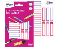 AVERY Étiquette pour stylo, papier, 10 x 50 mm, cadre rose
