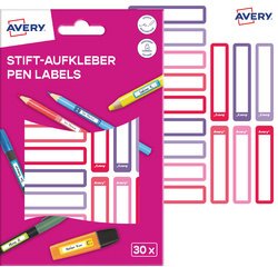 AVERY Étiquette pour stylo, papier, 10 x 50 mm, cadre coloré