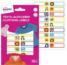 AVERY Étiquette pour textile, 13 x 45 mm, animaux