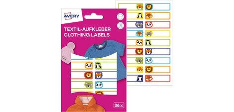 AVERY Étiquette pour textile, 13 x 45 mm, animaux