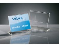 Support d'information/prix, acrylique, A8 paysage