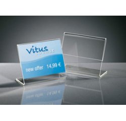 Support d'information/prix, acrylique, A8 paysage