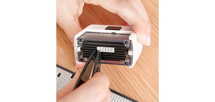 AVERY Kit tampon textile, 3 lignes, blanc