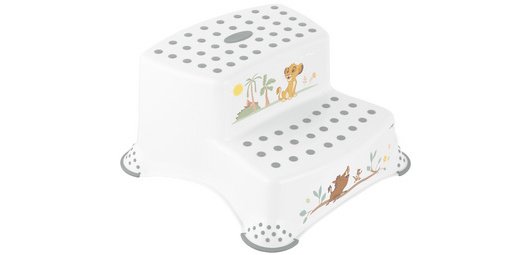 kids Step Stool 'igor lion king', 2 levels, white