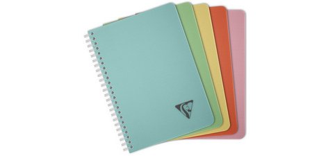 Carnet reliure intégrale Linicolor ESSENCE A5 180 pages petits carreaux couverture plastique polypropyène rainuré - Assortis