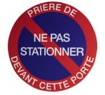 Panneau de signalisation 'Défense de stationner'