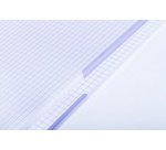 Cahier reliure intégrale enveloppante Koverbook TWIN A4+ 80 pages grands carreaux + 80 pages petits carreaux détachables perforé 4 trous couverture polypropylène bicolore - Assortis