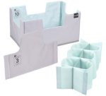 Set organiseur de courses 'nea', XL, gris/bleu d'eau