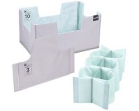 Set organiseur de courses 'nea', XL, gris/bleu d'eau