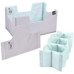 Set organiseur de courses 'nea', XL, gris/bleu d'eau