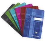 Carnet brochure dos toilé 9x14 cm 192 pages petits carreaux - Assortis