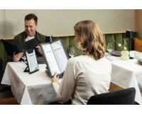 Pochette double pour carte de boissons, transparent