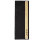 Carte de boissons avec imprimé, 1/2 A4, gris foncé