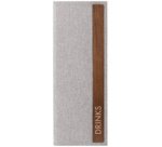 Carte de boissons avec imprimé, 1/2 A4, gris foncé